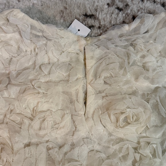 BNWT LOFT Cream Floral Tulle Blouse. Size S. - Picture 6 of 7